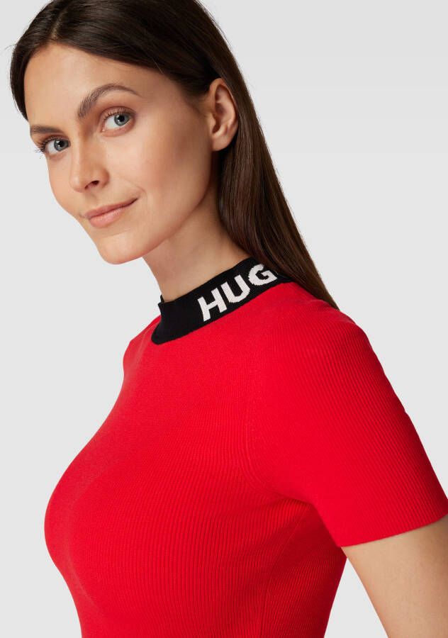 HUGO Mini-jurk van viscosemix in fijnriblook model 'SARTY' - Foto 2