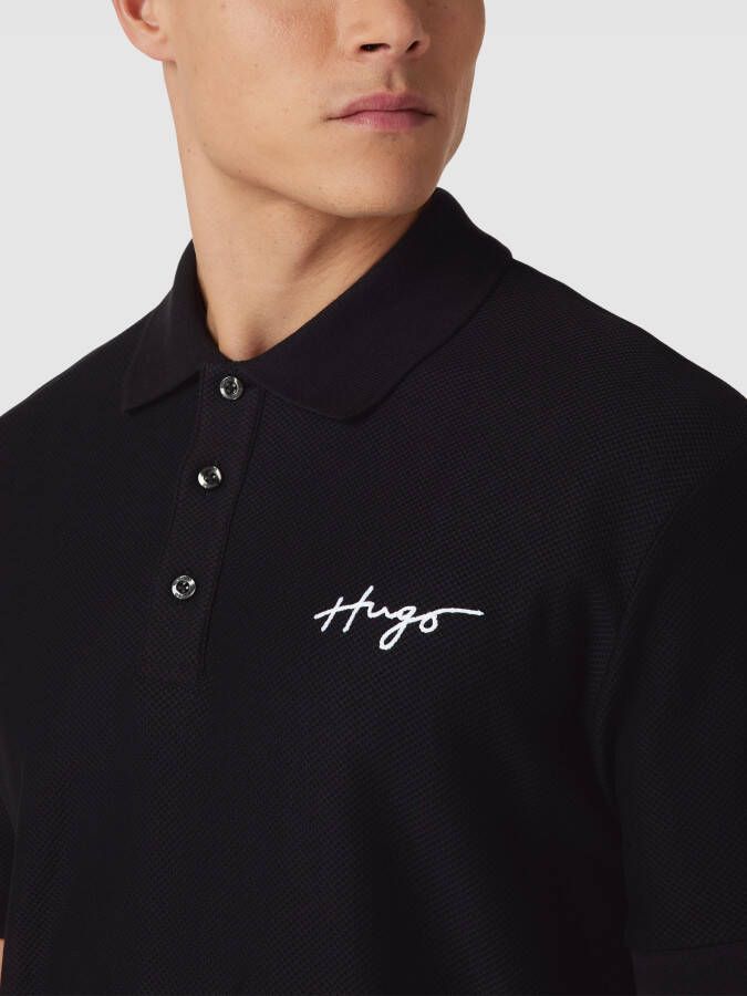 HUGO Poloshirt met labeldetail model 'Daipo'