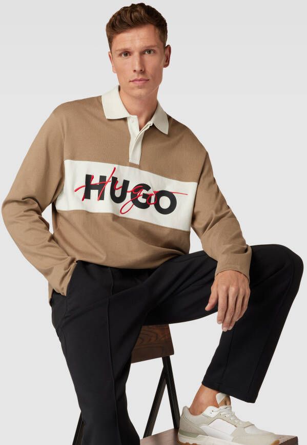 HUGO Poloshirt met labelprint model 'Dilvret' - Foto 2