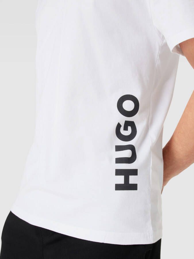 HUGO Relaxed fit T-shirt met labelprint - Foto 2