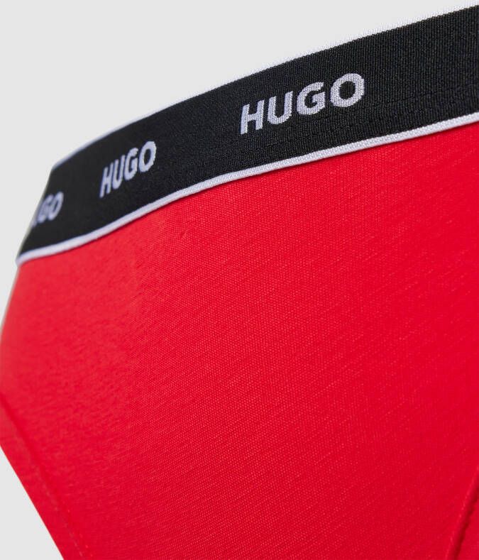 HUGO Slip met elastische band en labeldetail