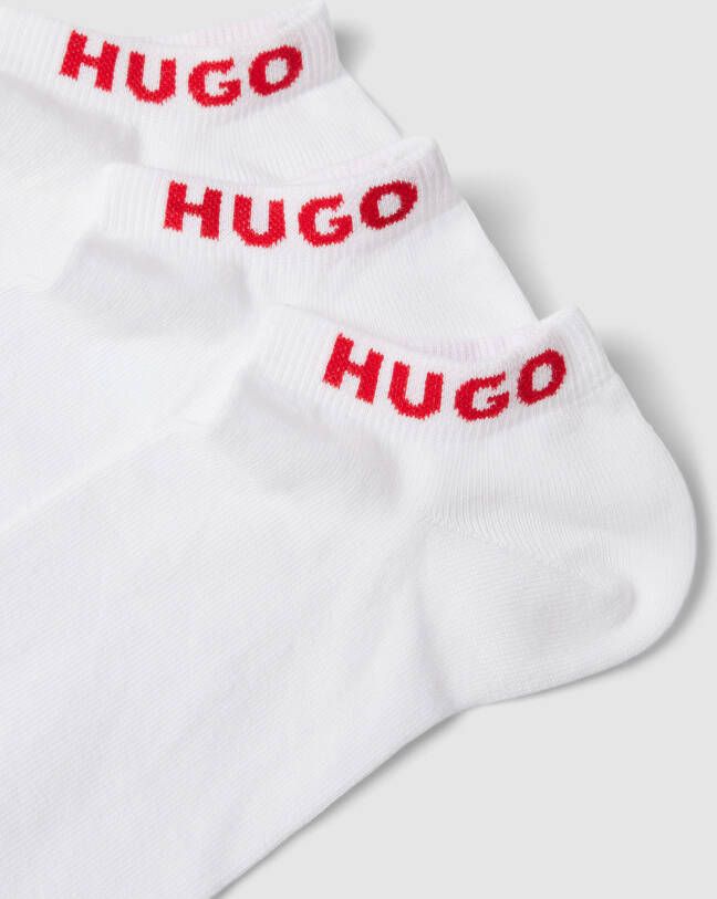 HUGO Sneakersokken met labelprint in een set van 3 paar - Foto 2