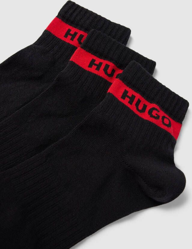 HUGO Sokken met labelprint in een set van 3 paar - Foto 2