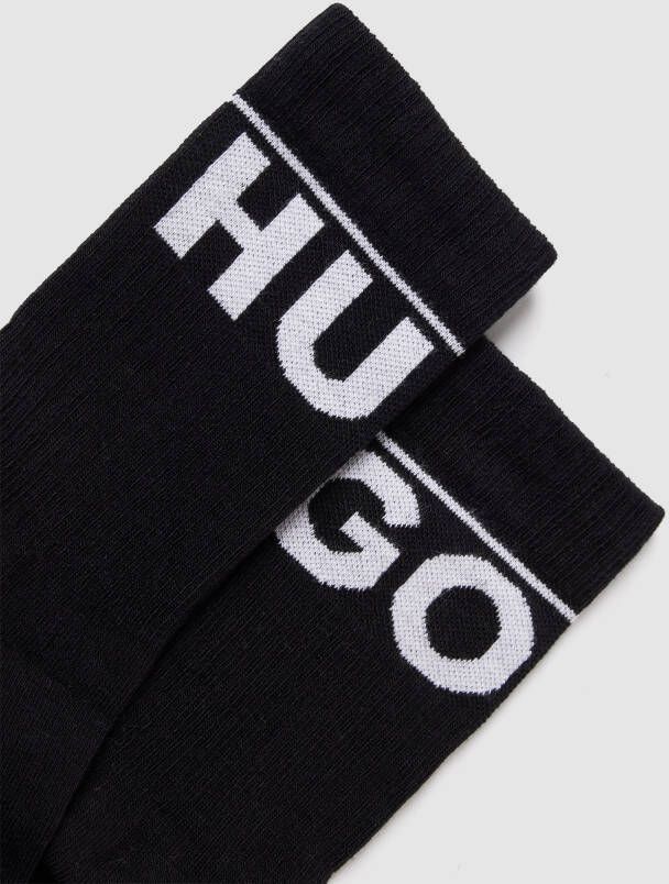 HUGO Sokken met labelstitching in een set van 2 paar