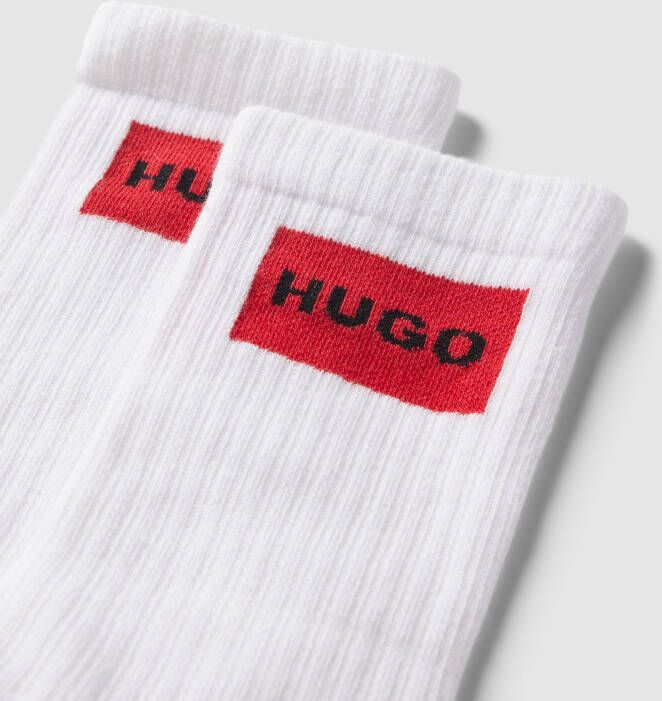 HUGO Sokken met labelstitching in een set van 2 paar