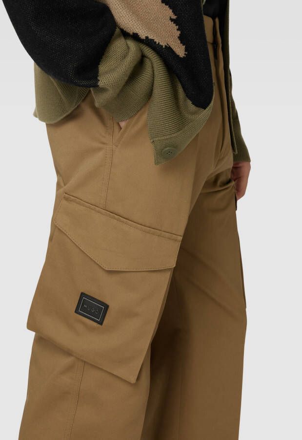 HUGO Stoffen broek met opgestikte zakken model 'Falko' - Foto 2