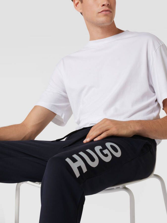 HUGO Sweatpants met labelprint model 'Dutschi'