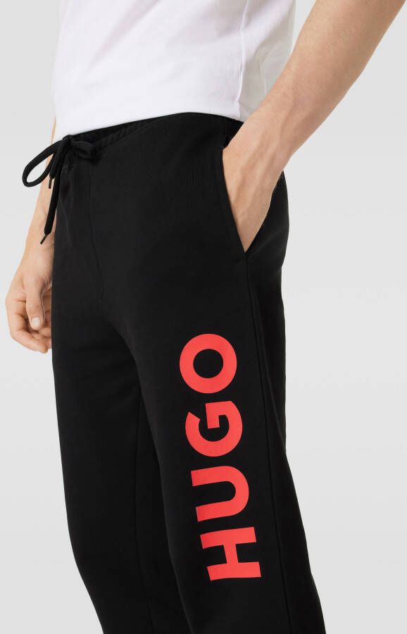HUGO Sweatpants met labelprint model 'Dutschi'