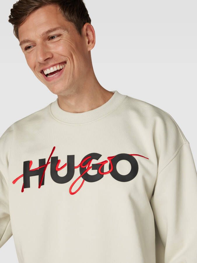 HUGO Sweatshirt met labelstitching model 'Droyko'