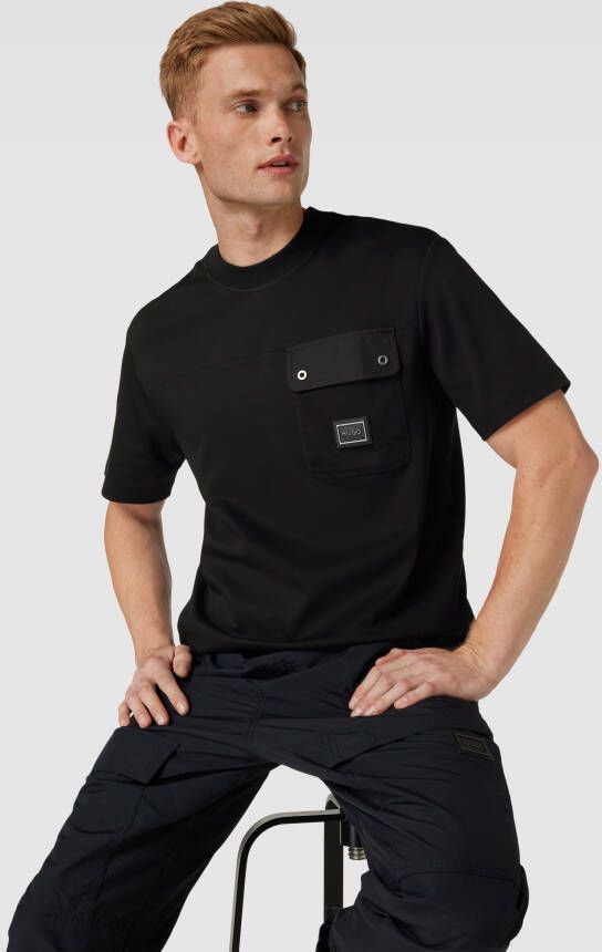 HUGO T-shirt met borstzak model 'Dayans'