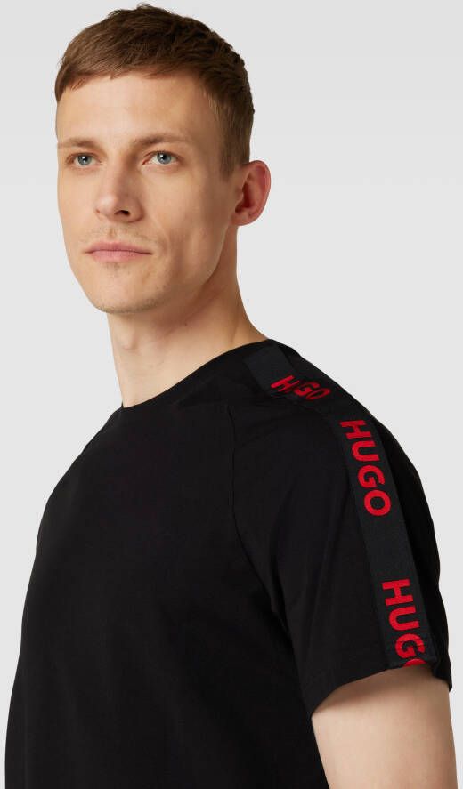 HUGO T-shirt met labeldetails model 'Sporty'