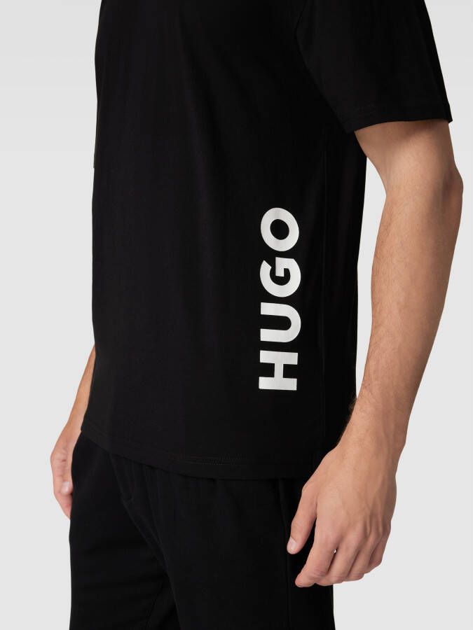 HUGO T-shirt met labelprint