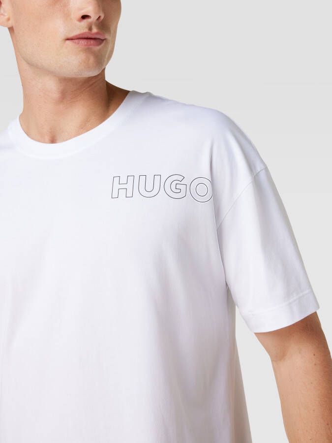 HUGO T-shirt met labelprint model 'Unite' - Foto 2