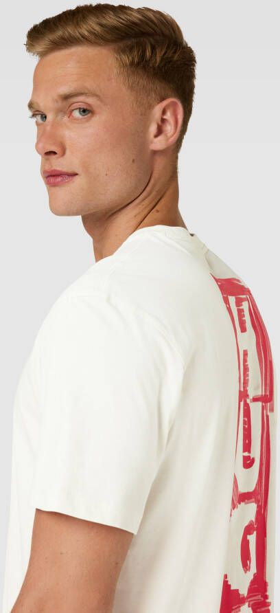 HUGO T-shirt met labelstitching model 'Danden'