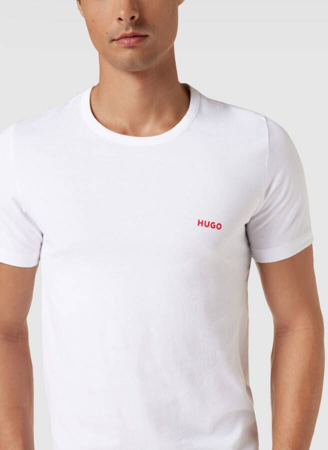 HUGO T-shirt met labelprint in een set van 3 stuks - Foto 2