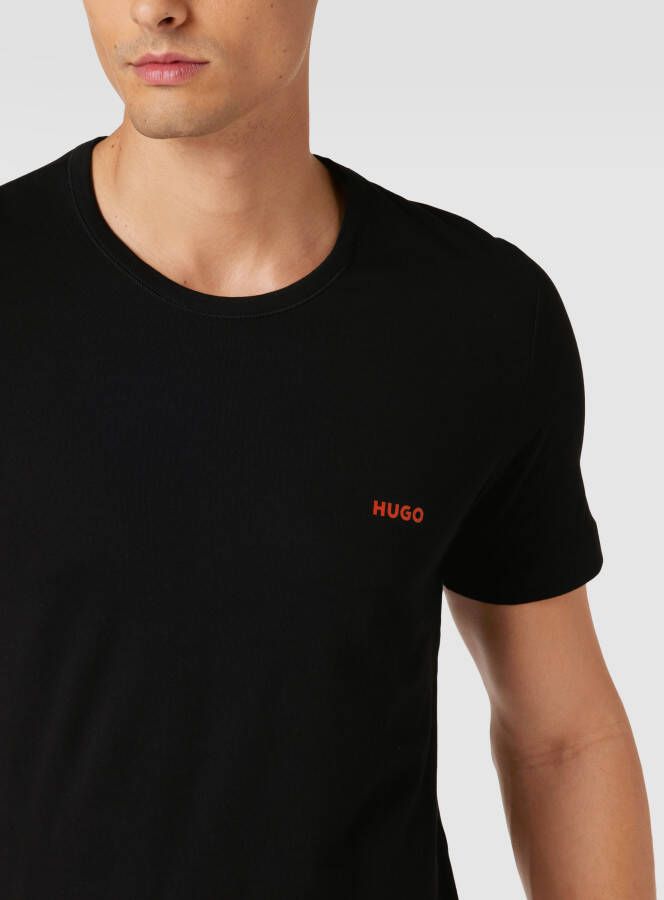 HUGO T-shirt met labelprint in een set van 3 stuks - Foto 2