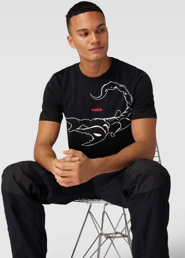 HUGO T-shirt met motiefprint model 'Darpione' - Foto 2