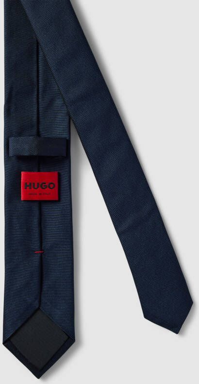 HUGO Zijden stropdas met all-over motief model 'Tie' (6 cm)