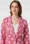 ICHI getailleerde blazer IHKATE PRINT met all over print roze wit - Thumbnail 4