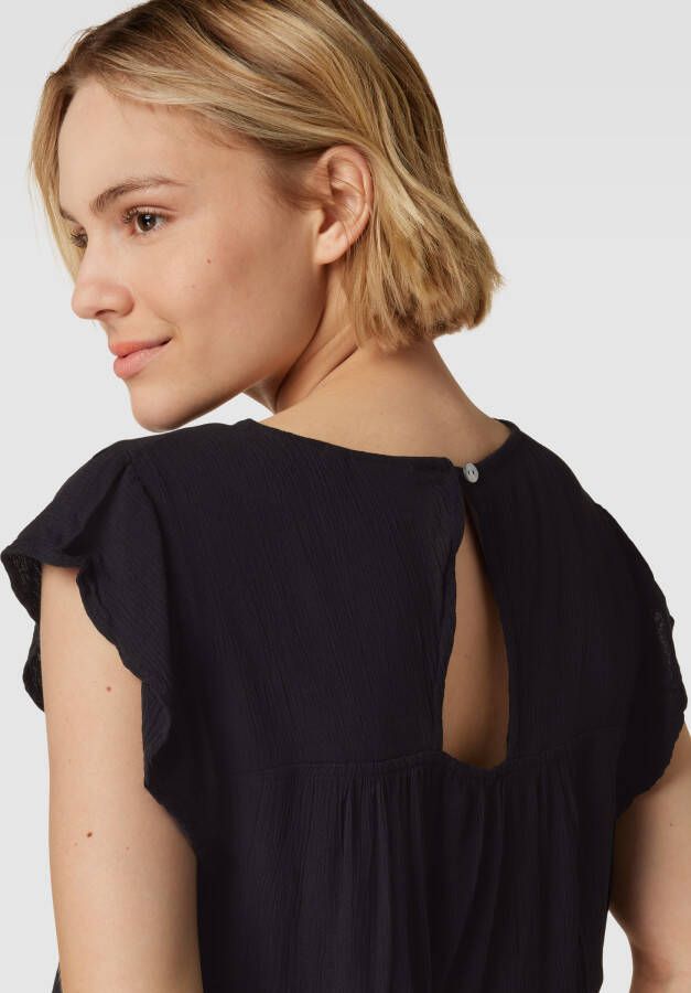 Ichi Blouseshirt van viscose met volantmouwen model 'Marrakech'