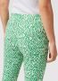ICHI cropped straight fit pantalon IHKATE met all over print groen - Thumbnail 6