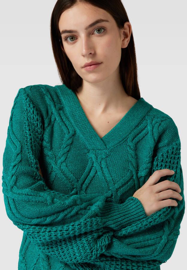 Ichi Gebreide pullover met kabelpatroon model 'Andosa' - Foto 2