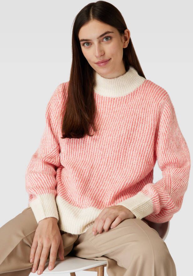 Ichi Gebreide pullover met streepmotief model 'Kamara'