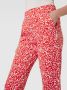 ICHI high waist regular fit pantalon IHKATE PRINT met all over print rood wit - Thumbnail 4