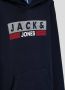Jack & jones JUNIOR hoodie JJECORP met logo zwart Sweater Logo 116 - Thumbnail 2