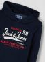 Jack & jones JUNIOR hoodie JJELOGO met logo donkerblauw Sweater Logo 128 - Thumbnail 7