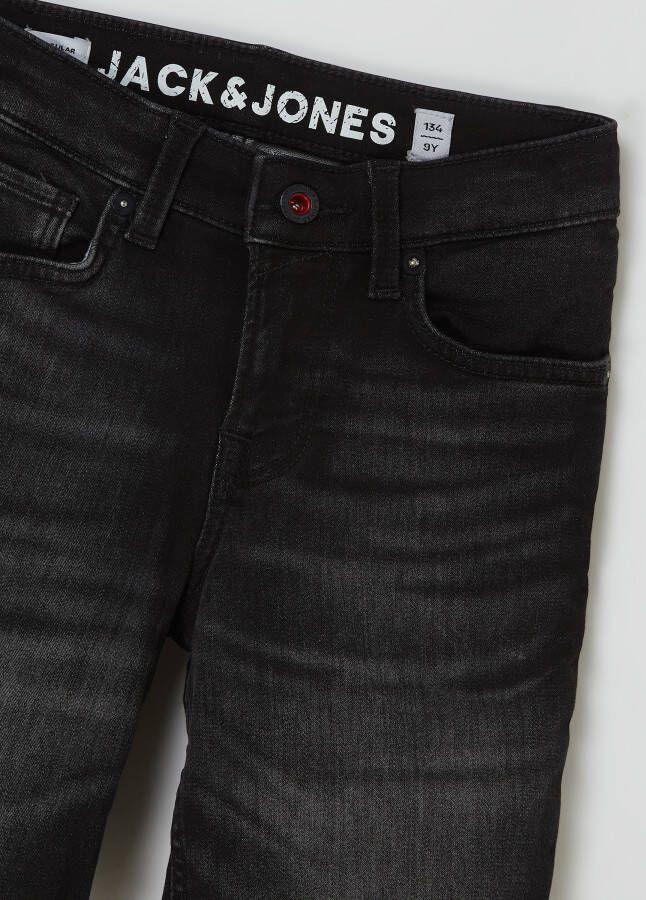 jack & jones Korte regular fit jeans met verstelbare bandwijdte model 'Rick'