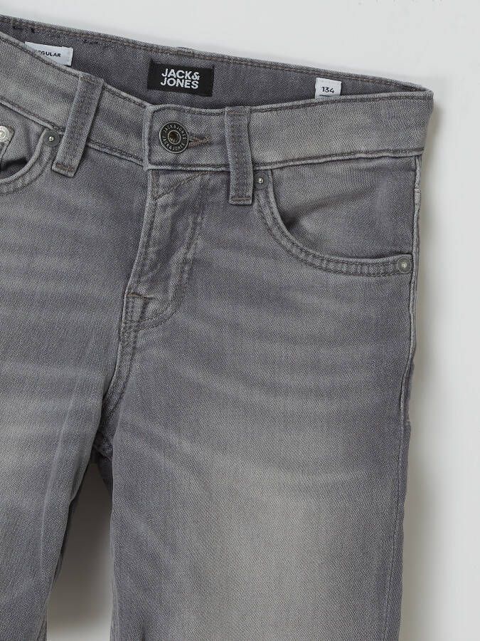 jack & jones Korte regular fit jeans met verstelbare bandwijdte model 'Rick'
