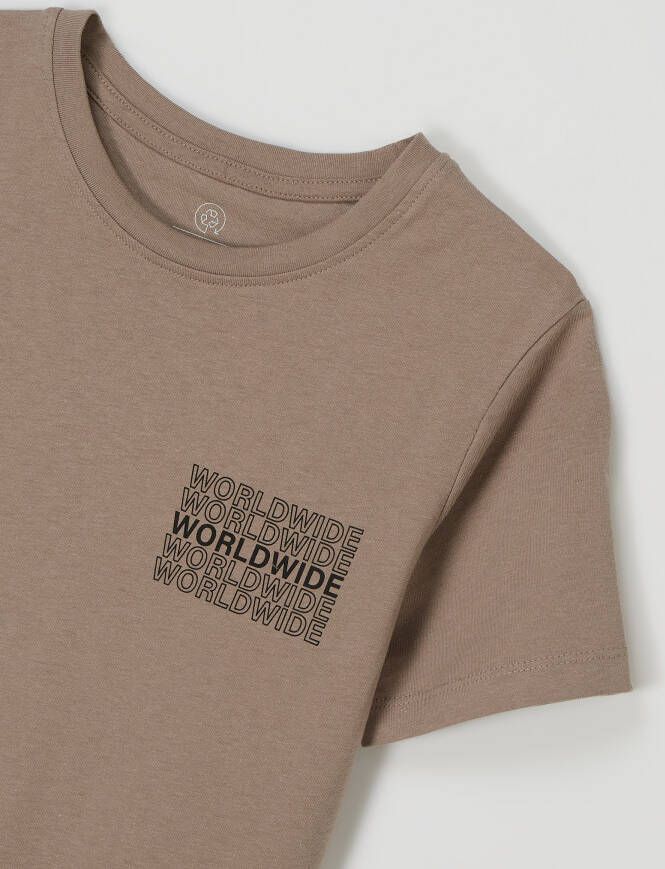 Jack & jones T-shirt met prints model 'Worldwide'
