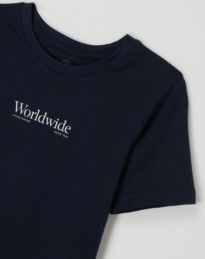 jack & jones T-shirt met prints model 'Worldwide'