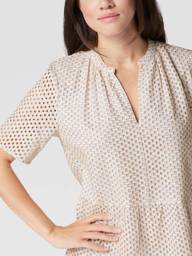 Jake*s Collection Midi-jurk met gaatjesmotief