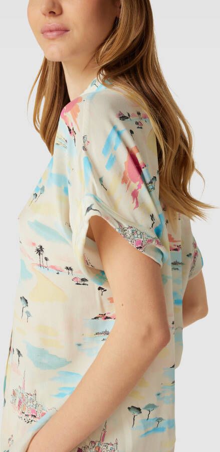 Jake*s Collection Overhemdblouse met all-over motief - Foto 2