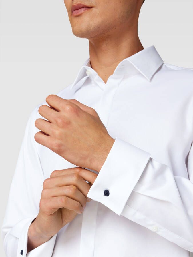 Jake*s Slim fit zakelijk overhemd met kentkraag
