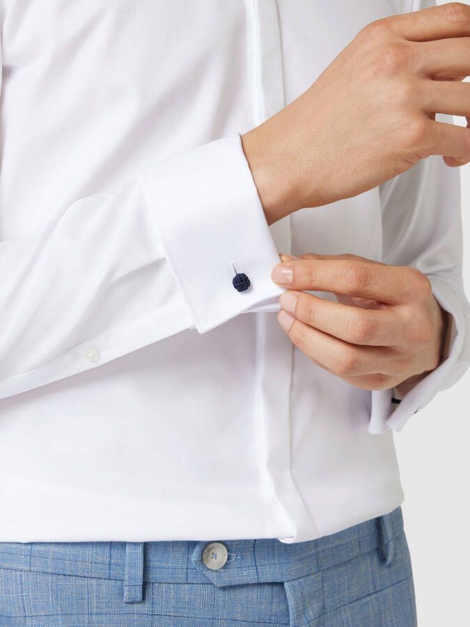Jake*s Super slim fit smokingoverhemd met kentkraag - Foto 2
