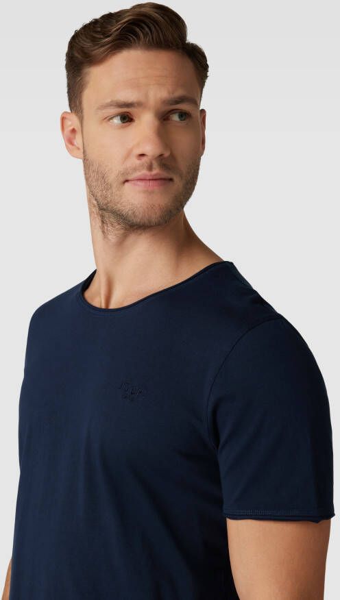 JOOP! JEANS T-shirt met geribde ronde hals model 'Cliff'