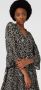 Kaffe Knielange jurk van viscose met all-over motief model 'Marita' - Thumbnail 2