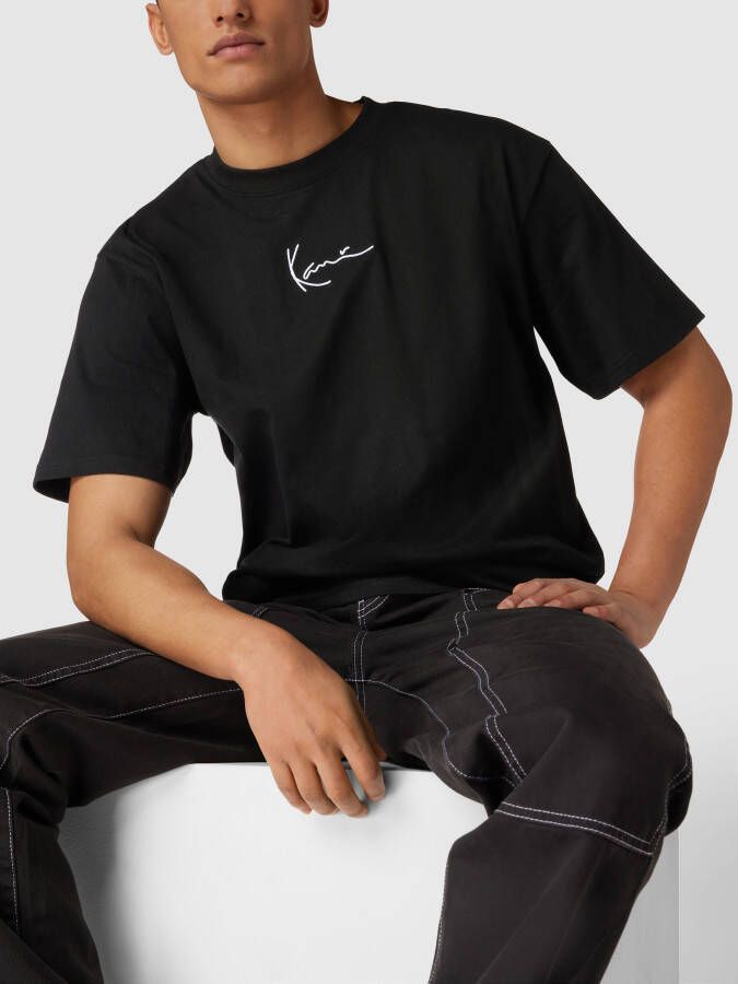 Karl Kani T-shirt met labelstitching model 'SIGNATURE'