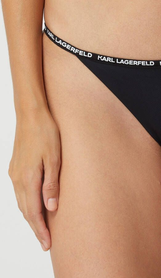 Karl Lagerfeld Bikini Bottom Branded Tape Bottom Zwart Dames