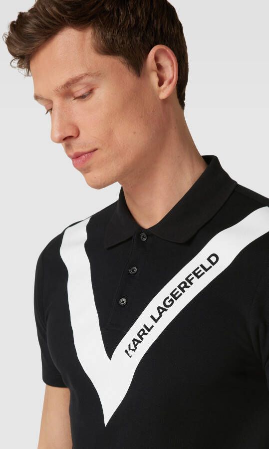 Karl Lagerfeld Beachwear Poloshirt met logoprint - Foto 2