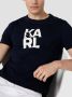 Karl Lagerfeld Beachwear T-shirt met labelprint - Thumbnail 2