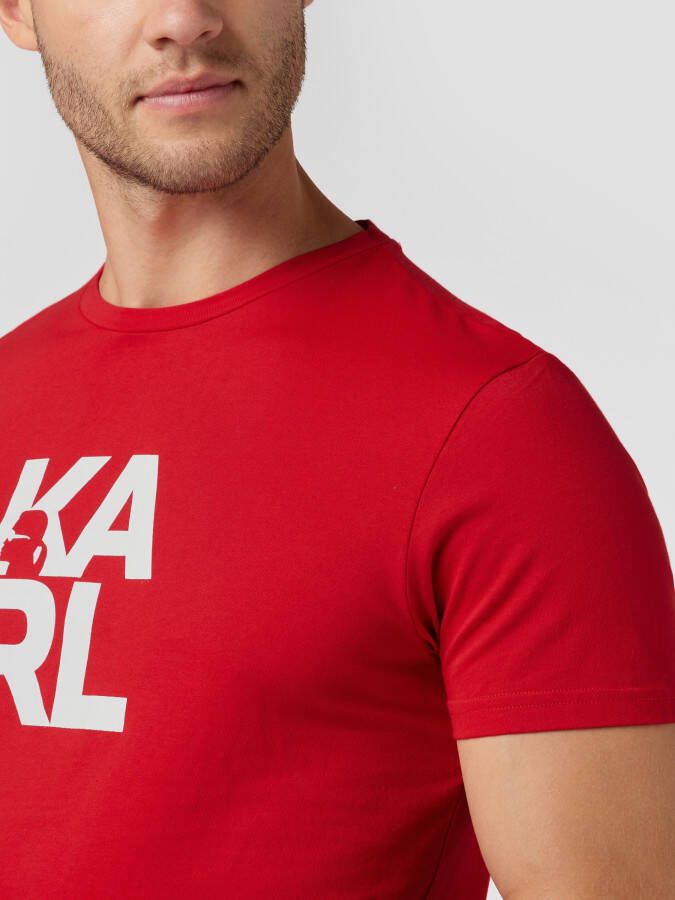 Karl Lagerfeld Beachwear T-shirt met labelprint