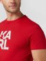 Karl Lagerfeld Beachwear T-shirt met labelprint - Thumbnail 3