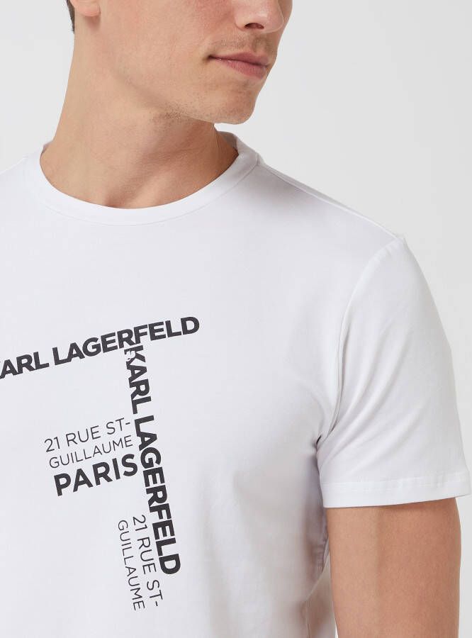 Karl Lagerfeld Beachwear T-shirt met logoprint