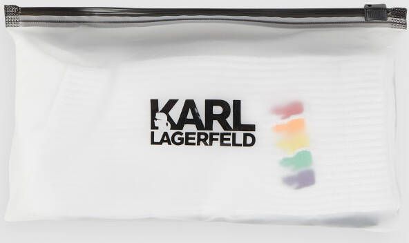 Karl Lagerfeld Set van 2 paar sokken met regenboogkleuren - Foto 2