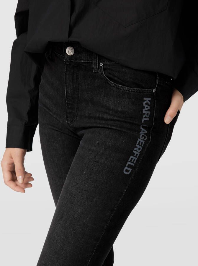 Karl Lagerfeld Skinny fit jeans met labelprint - Foto 2