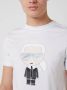 Karl Lagerfeld T-shirt met motiefprint - Thumbnail 4